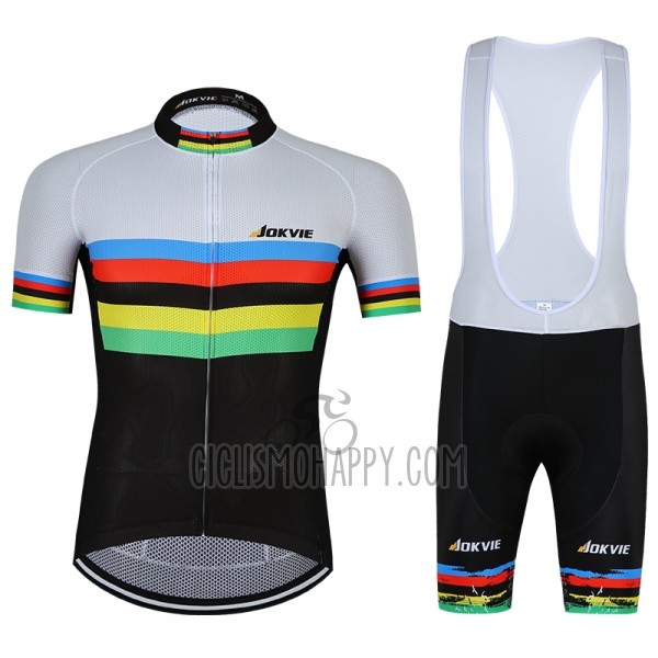 UCI Mondo Campione Cycling Jersey Bib Short 2018 Men Short Sleeve Jokvie